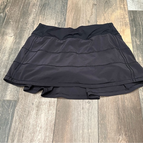 Lululemon Pace Rival Skirt Skort Mid Rise Regular 4-way Stretch 13" Black Size 6 - Picture 4 of 10